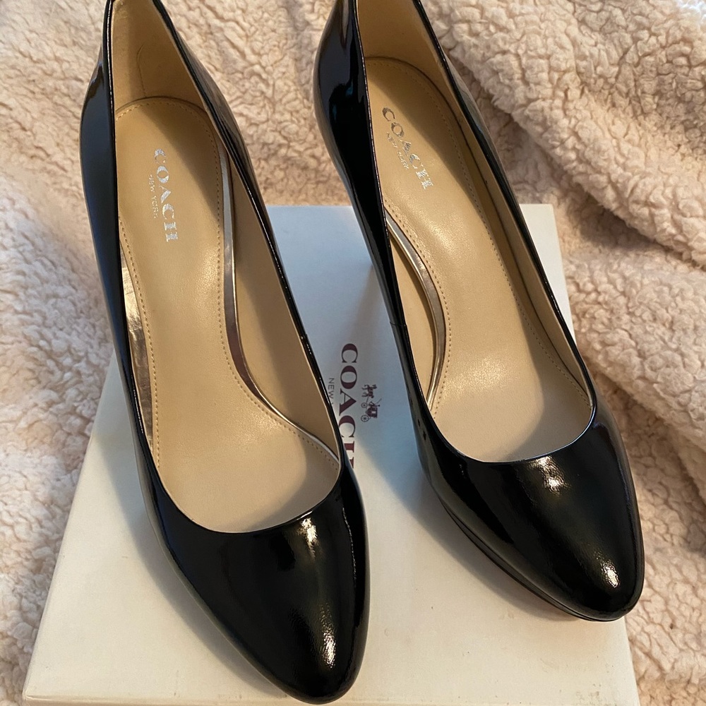 NEW - COACH Patent leather heels